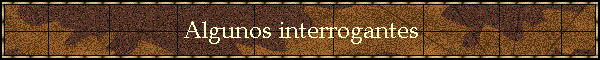 Algunos interrogantes