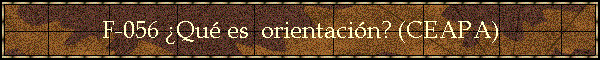 F-056 Qu es  orientacin? (CEAPA)